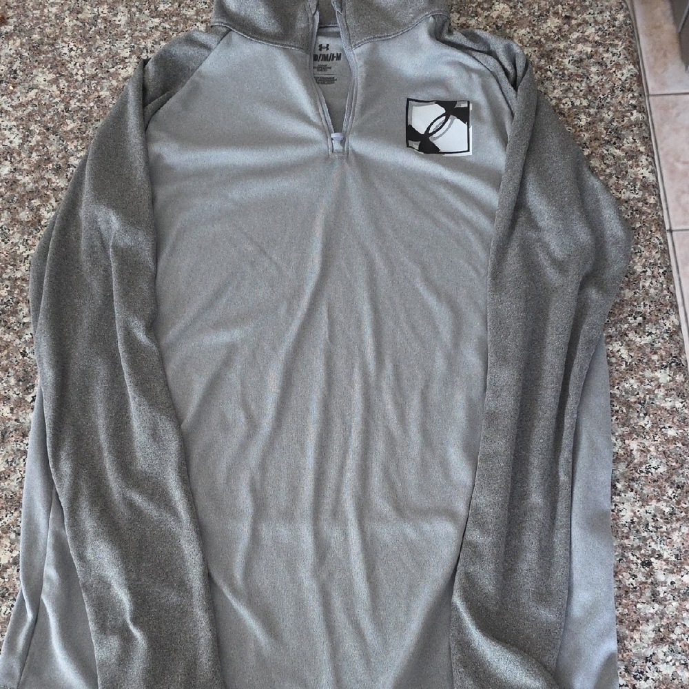 Under Armour Boys Silver Zip-Up Sweater
